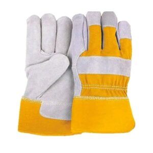 guantes de cuero y tela