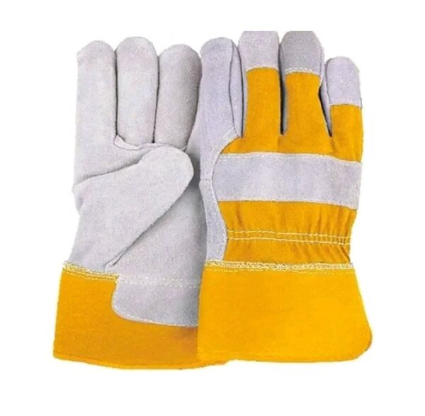 guantes de cuero y tela